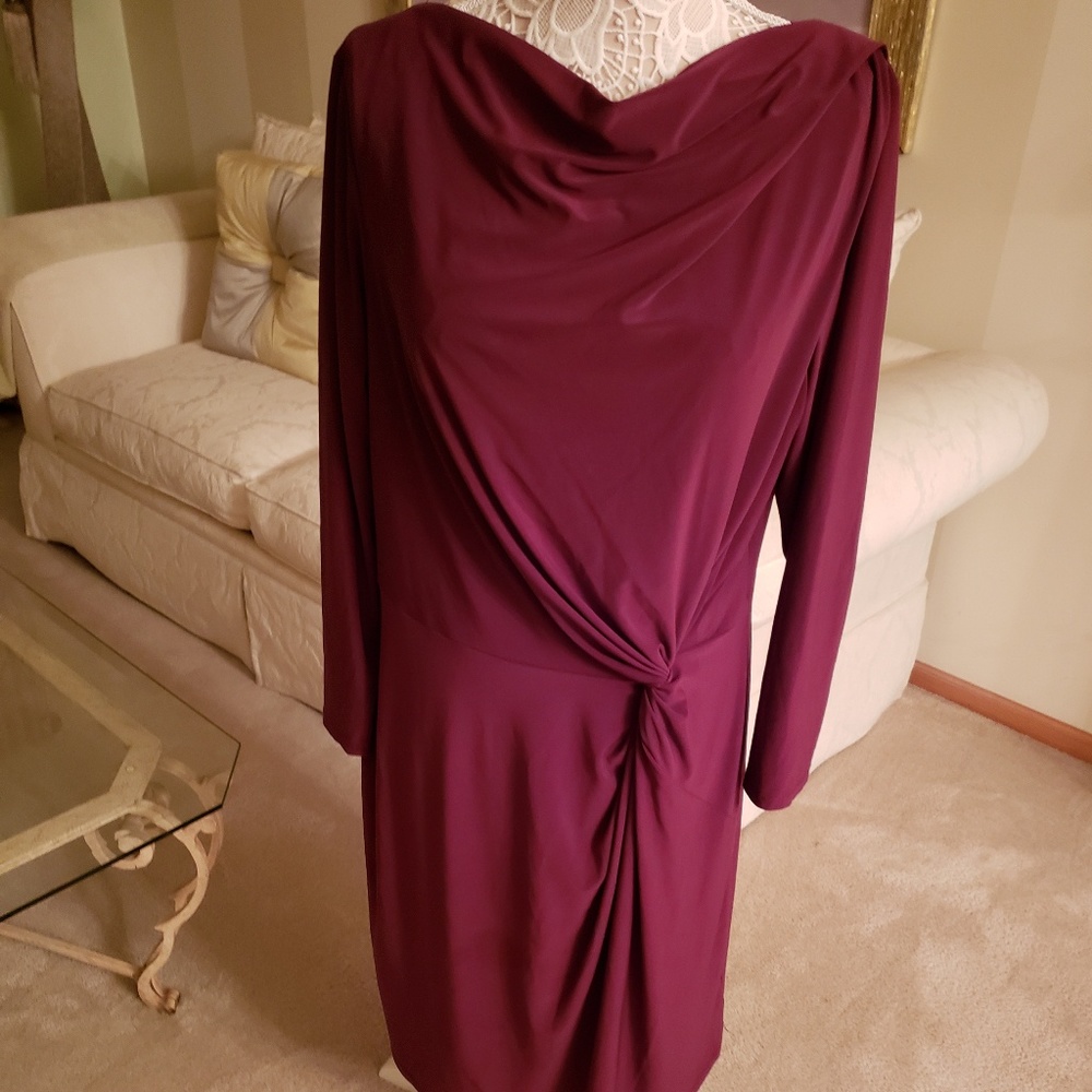 Adrianna Papell Cowl Drape Dress